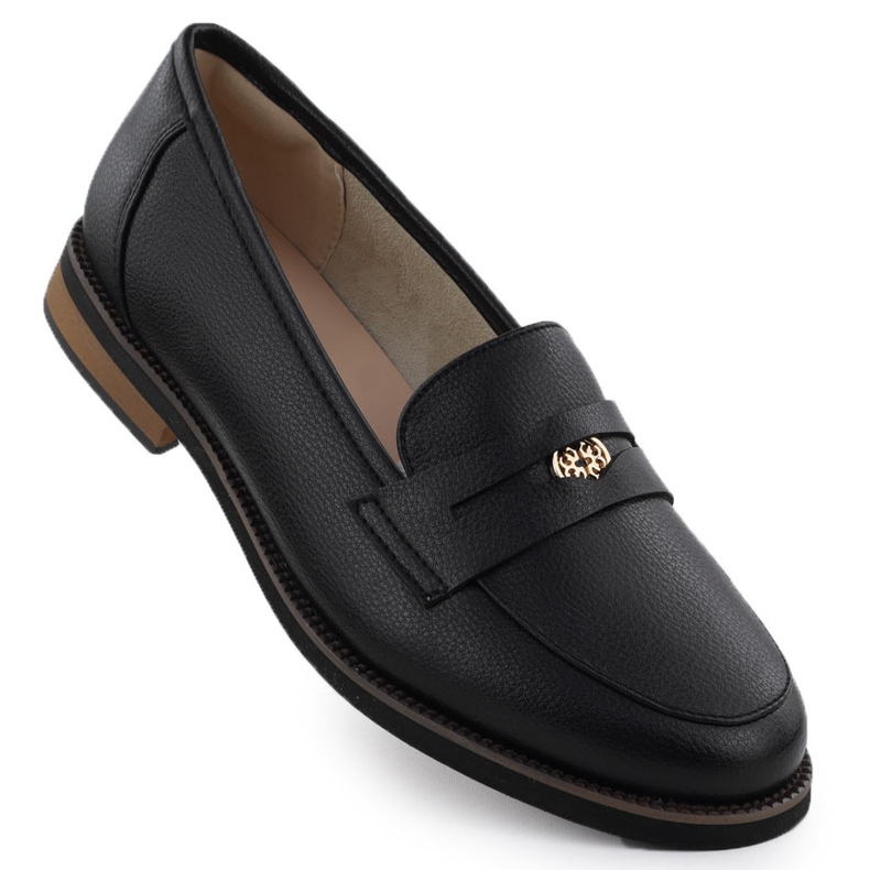 Cambell Női bőrcipő fekete camell 00664