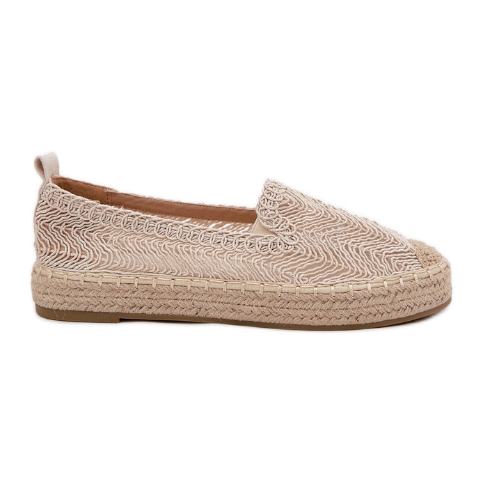 Női espadrilles a VinceZa 17392 bézs platformon