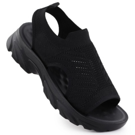 Női szandál épített -Black Potocki TO90302 fekete