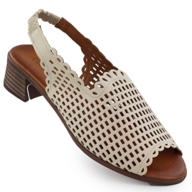 Bézs nyitott női bőr szandál bézs t.sokolski l25-707