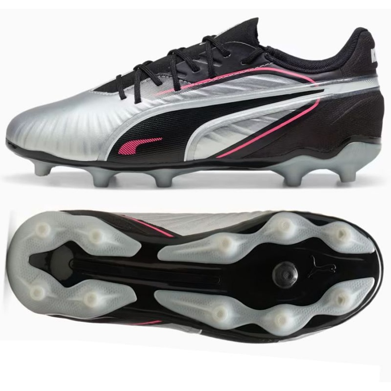 Puma King mérkőzés FG/AG 108320-02 labdarúgó cipő ezüst Puma King mérkőzés FG/AG 108320-02 labdarúgó cipő ezüst