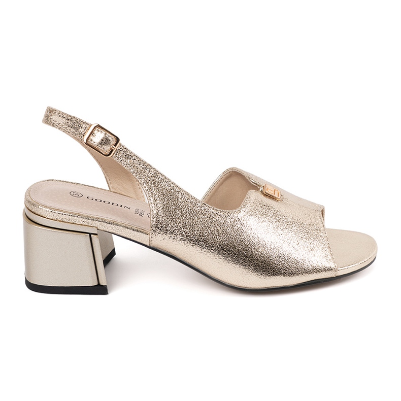 Goodin Velúr arany szandál arany sarok aranysárga