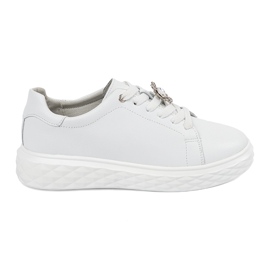 Fehér cipők bőrcsapokkal Sergio Leone