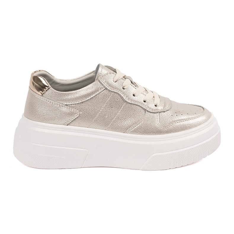 Arany cipők a Sergio Leone bőrplatformon aranysárga Arany cipők a Sergio Leone bőrplatformon aranysárga