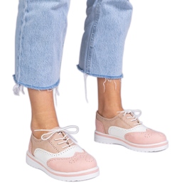 Rózsaszín klasszikus oxford cipő