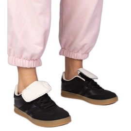 Fekete cipők női sport cipők