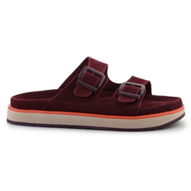 D.Franklin flip flopok északi szandál csat DFSH405004-BURG piros