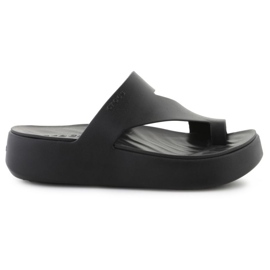 Flip-flops crocs menekülési platform Toe hurok 210834-001 fekete