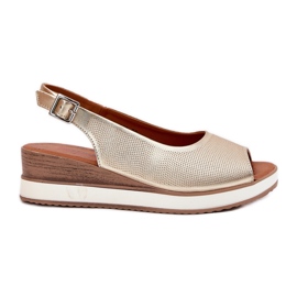 ARTIKER Bőrszandál horgonyzó Artker 56C2312 Zlotys aranysárga