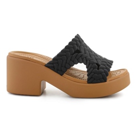 Crocs Brooklyn szövött csúszdák 209979-001 flip-flop fekete