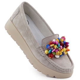 Bőrös -saferek egy bézs bézs filippo 6828 platformon