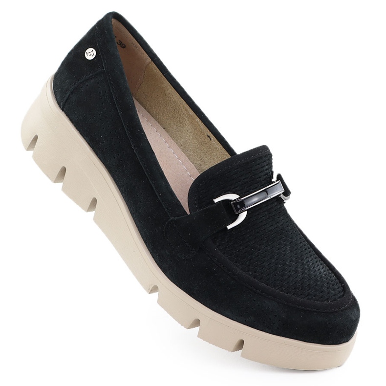 Női bőrcipő esküvőkhöz fekete filippo 7002