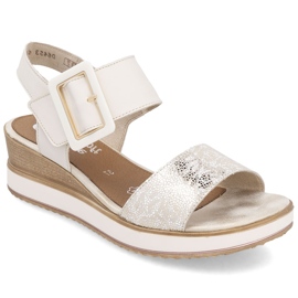 Bőr Kényelmes szandál tépőzárat, Remonte D6453-61 tépőzáras fehér