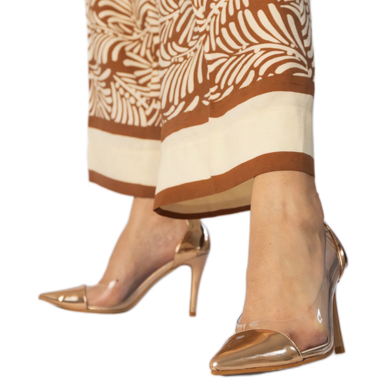 Klasszikus pezsgőszivattyúk átlátszó felsővel aranysárga