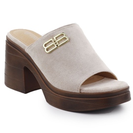 Vinceza Női papucs az oszlopon, Bézs Vinceeza 17400 Vinceza Női papucs az oszlopon, Bézs Vinceeza 17400