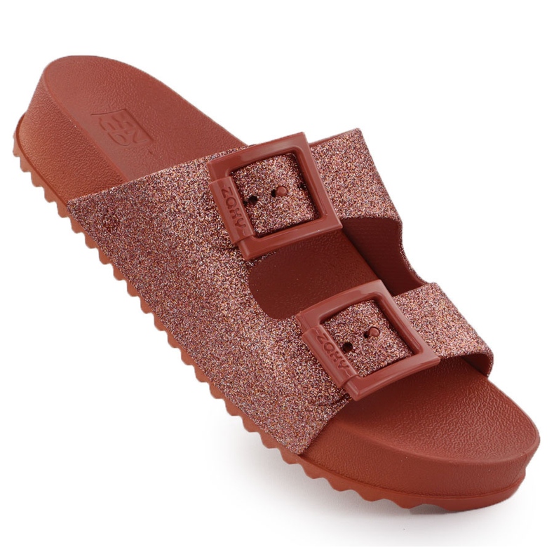 Női papucs flopok medence tengerparti csatokkal Zaxy RR285025 piros