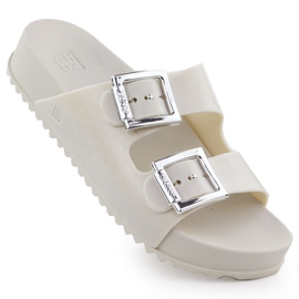 Női papucs flopok csat medence tengerparti csatokkal Zaxy RR285056 tejszínes