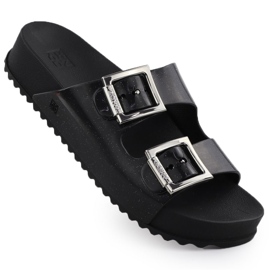 Női papucs flopok fekete medence tengerparti csatjával Zaxy RR285058