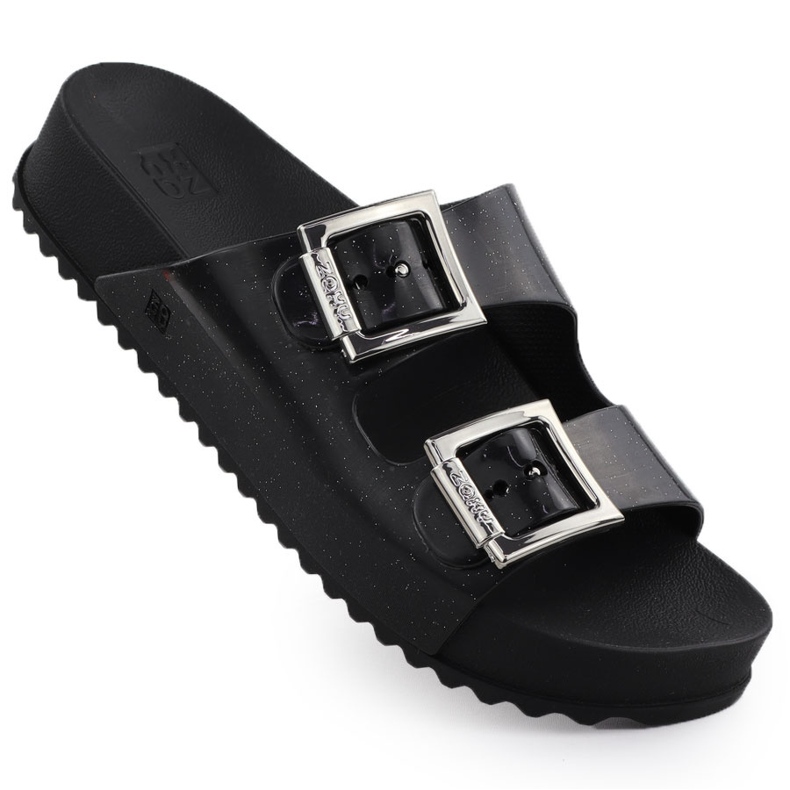 Női papucs flopok fekete medence tengerparti csatjával Zaxy RR285058