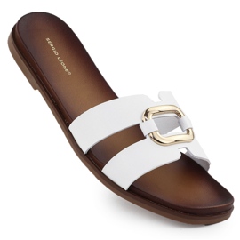 Női papucs fehér sergio leone sk077h