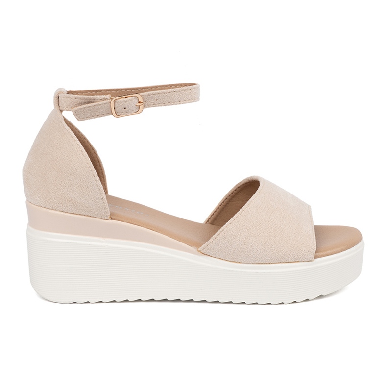 Seastar Könnyű, női szandál egy fehér ékön bézs