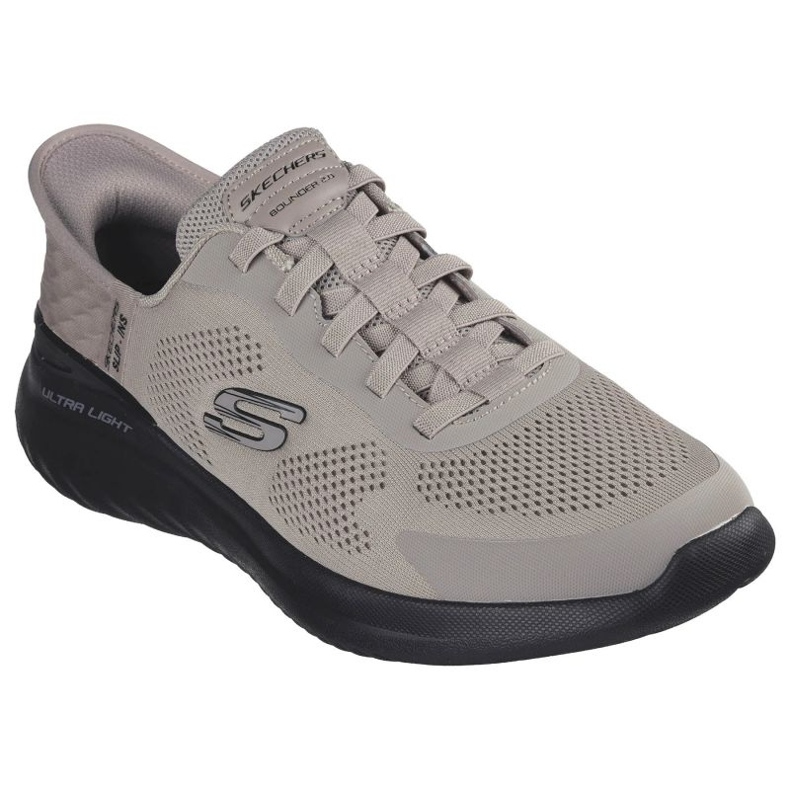 Skechers Slip-inss Bounder 2.0 cipő. Kialakult 232459-TPBK barna
