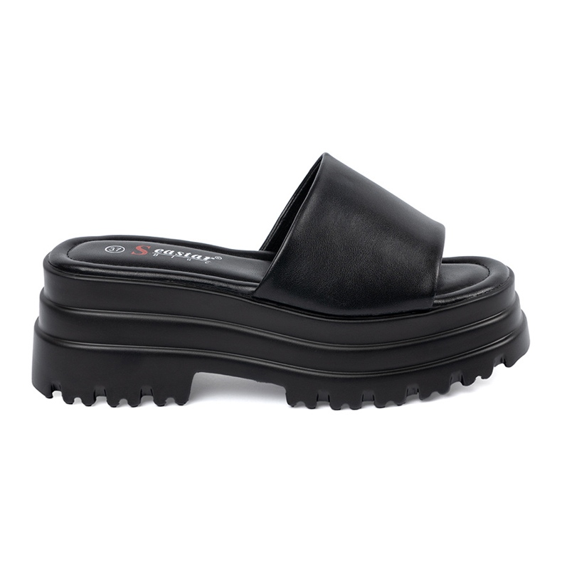 Seastar Fekete platform papucs