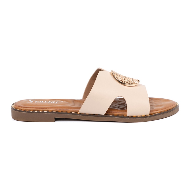 Seastar Könnyű hordozó szárnyak arany dekorációval bézs