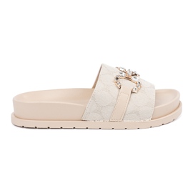 Seastar Könnyű bézs flip -flop dekorációval