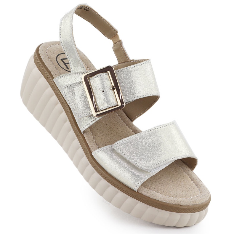 Filippo 7040 bőr női bőr szandál aranysárga