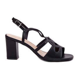 Női, magas rangú szandál Sergio Leone SK884 fekete