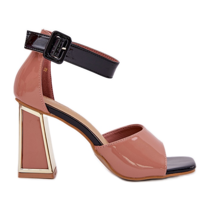 Festett női szandál a Vinceza 20266 Pink Poston rózsaszín