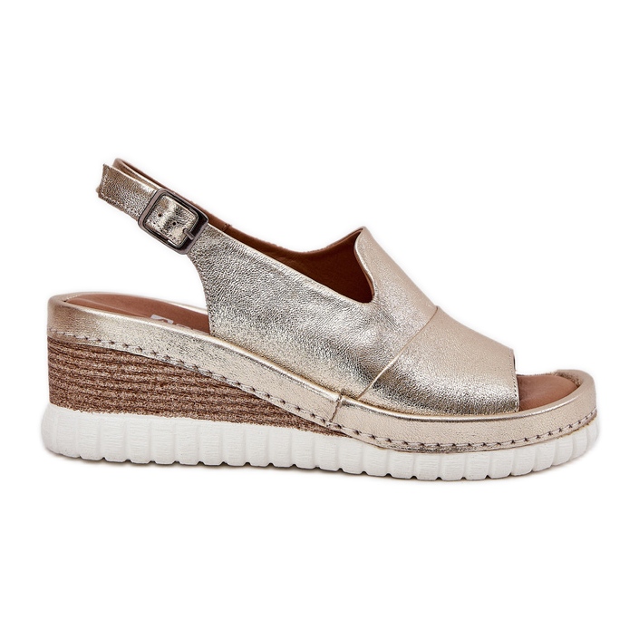 ARTIKER Női bőr szandál ék arter 56c0920 aranyhoz aranysárga