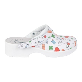 Vriston Női cipőbőr klumplók papucs orvosi tervekkel Comfooty Alice fehér Vriston Női cipőbőr klumplók papucs orvosi tervekkel Comfooty Alice fehér