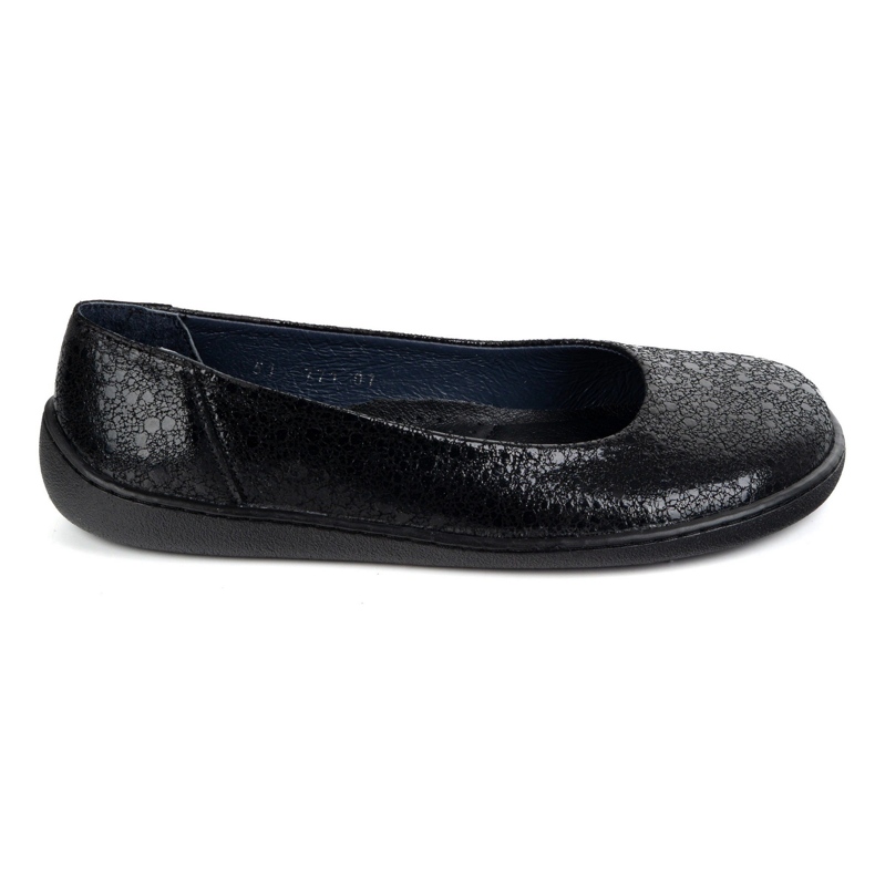 Olivier Mezítláb női minimalista bőrcipő csúszott 1771pol fekete szemek