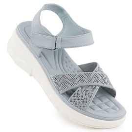 Női szandál kék ékekhez Vinceza 92100