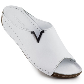 Női bőr flip flip flops t.sokolski l22-301 fehér Női bőr flip flip flops t.sokolski l22-301 fehér