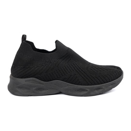 Női sportcsizma, fekete csúszott