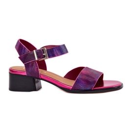 Maciejka n6802-15 bőr futball szandál rózsaszín