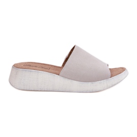 Női velúr papucs a panto fino rr267044 szürke ék