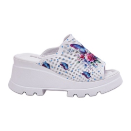 Női bőr papucs flops artiker 56c0428 fehér