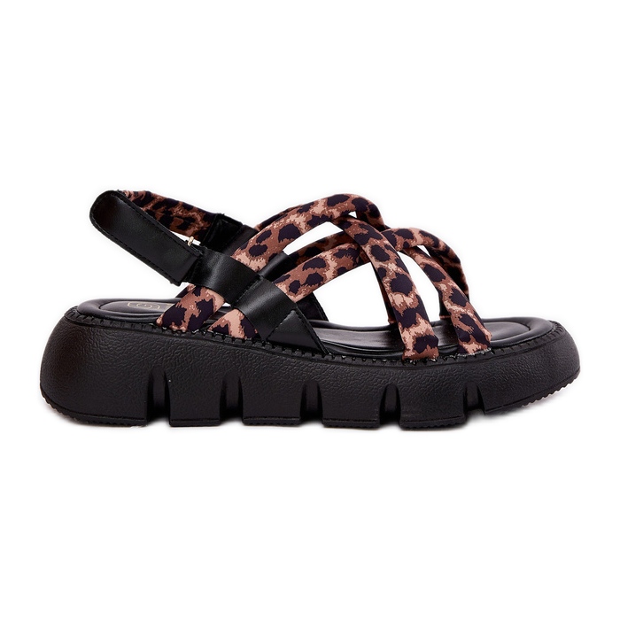 Inna Női szandál a platformon leopárdokkal barna Inna Női szandál a platformon leopárdokkal barna
