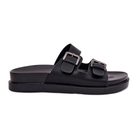 EVento Női papucs arany csatokkal fekete csat