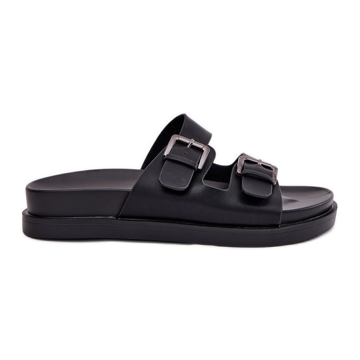 EVento Női papucs arany csatokkal fekete csat