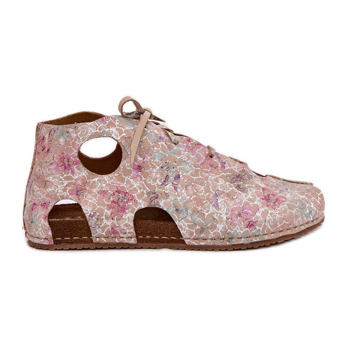 Mintás bőrcsizma Maciejka 03426-48 Bézs