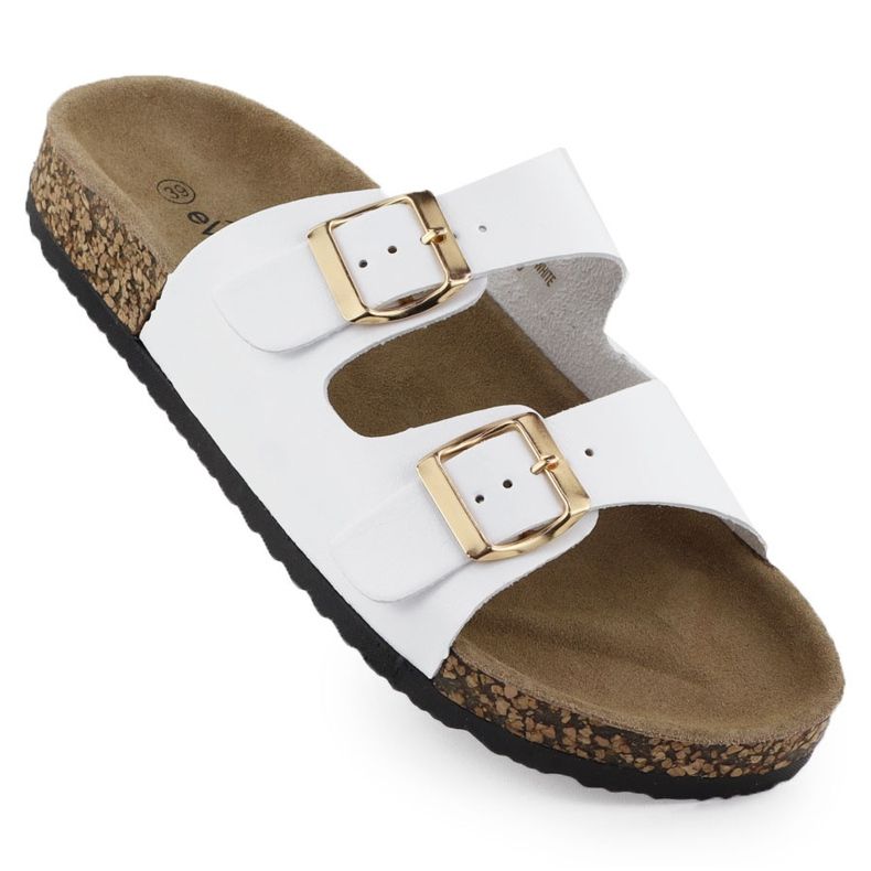 EVento Női papucs flopok csatokkal fehér esemény 8323