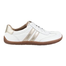 Olivier Mezítláb női bőr minimalista cipő 1287 fehér arany cipőkkel