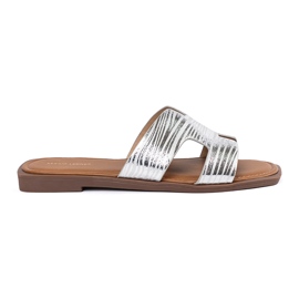 Sergio Leone Ezüst papucs négyzet alakú lábujjjal