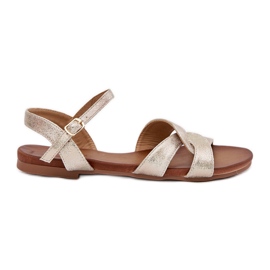 S.Barski Lapos fényes női szandál S. Barski Kv51-022 arany aranysárga S.Barski Lapos fényes női szandál S. Barski Kv51-022 arany aranysárga