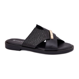 Vinceza Női lapos sarkú cipő dekoratív vineza 17385 fekete részlet Vinceza Női lapos sarkú cipő dekoratív vineza 17385 fekete részlet